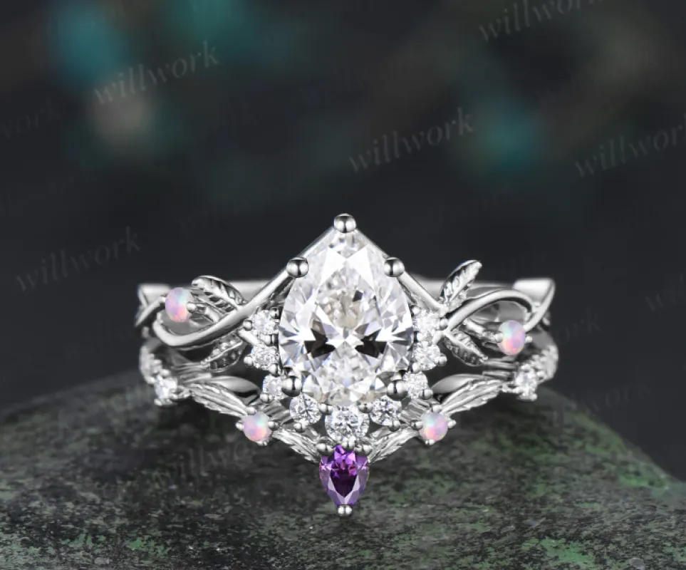 Custom order for Pingu( 2pc ring set, 18k white gold, ring size 9) sold by Willwork Jewelry