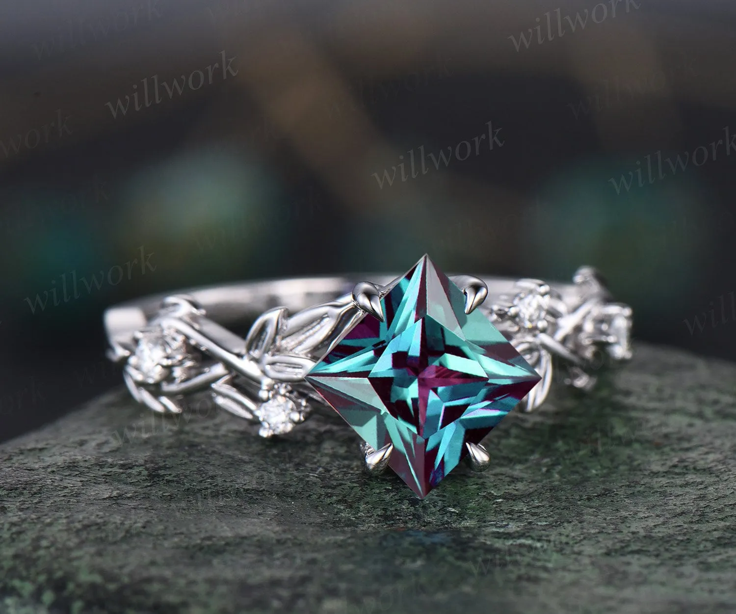 Payment plan order for Rodney Satchell(Princess cut alexandrite engagement ring, 10k yellow gold, ring size 8.5) sold by Willwork Jewelry