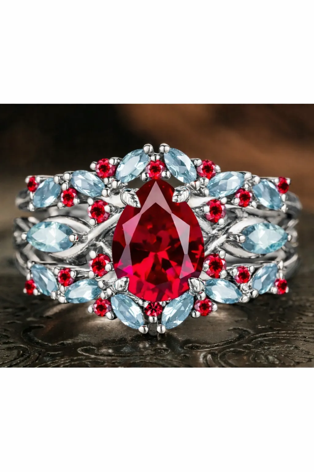 Custom order for Jessica Hulsey(3pc ring set, 925 sterling silver, ring size 9) sold by Willwork Jewelry