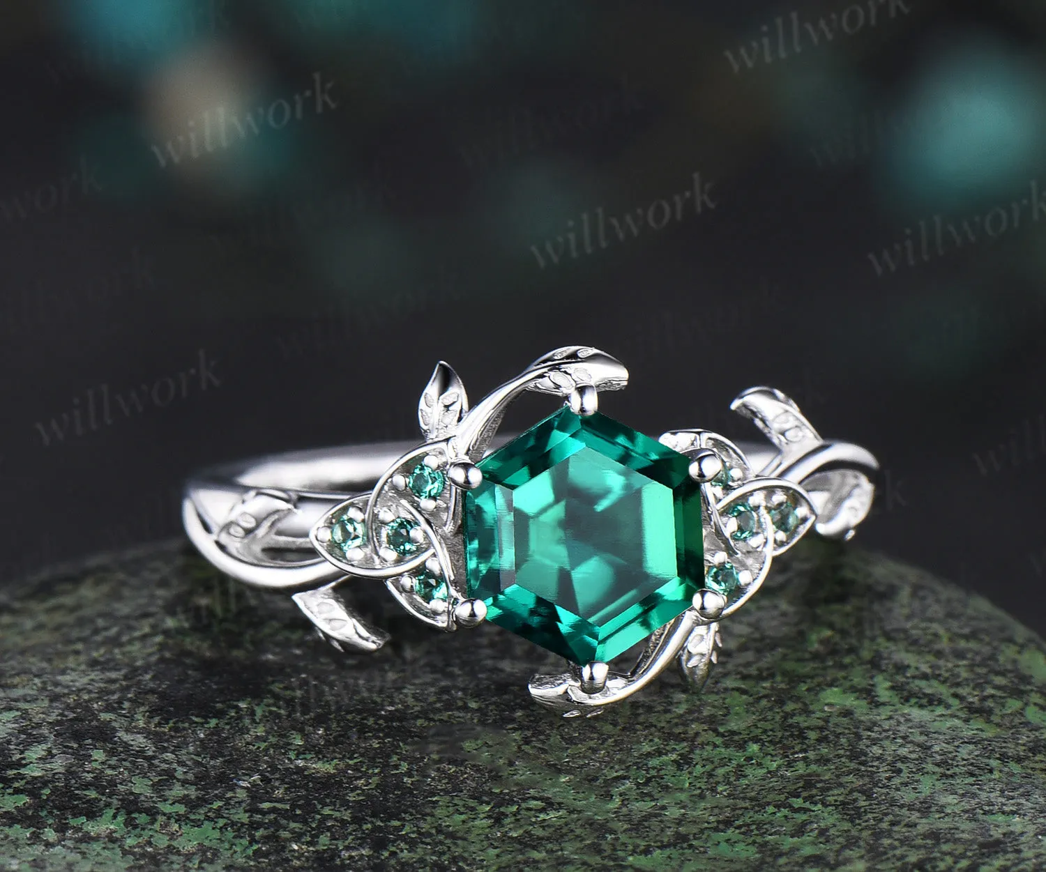 Custom order for Brandi Pechacek(2pc ring set ,925 sterling silver, ring size 10) sold by Willwork Jewelry product image thumbnail 3