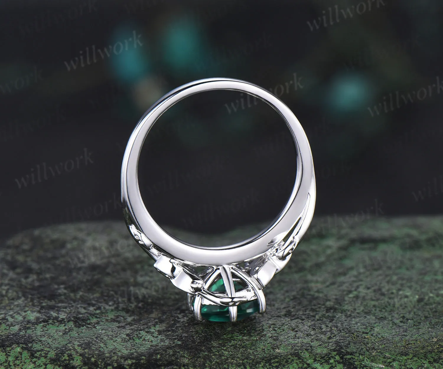 Custom order for Brandi Pechacek(2pc ring set ,925 sterling silver, ring size 10) sold by Willwork Jewelry product image thumbnail 4
