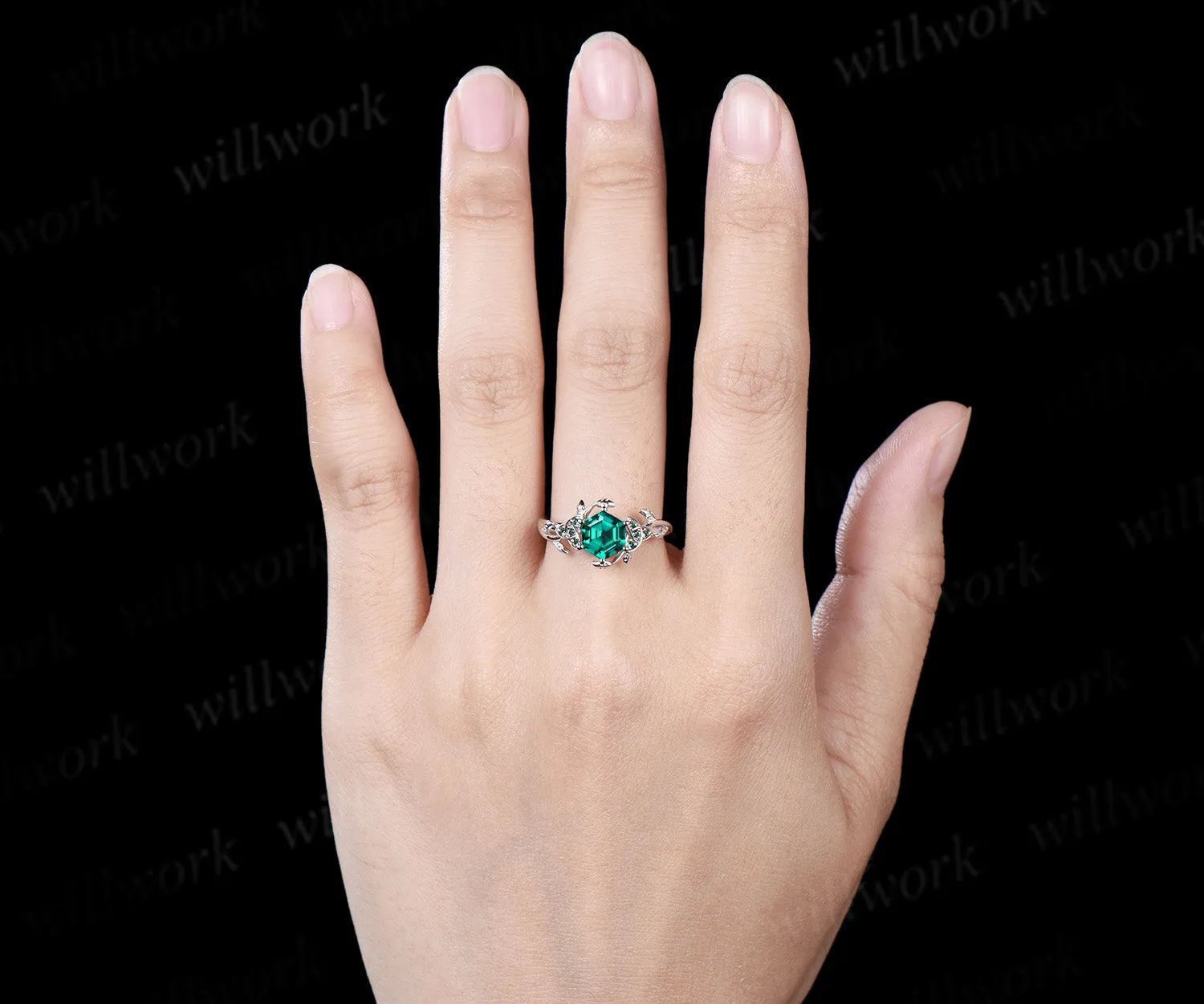 Custom order for Brandi Pechacek(2pc ring set ,925 sterling silver, ring size 10) sold by Willwork Jewelry product image thumbnail 2
