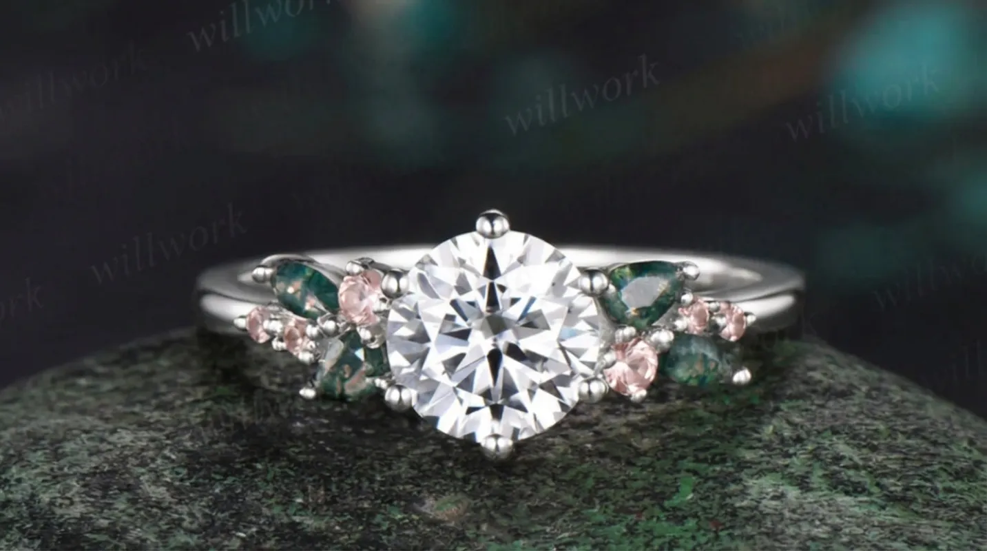 Custom order for Adam Boutin(1pc engagemet ring, 14k white gold  gold, ring size 9) made by Willwork Jewelry