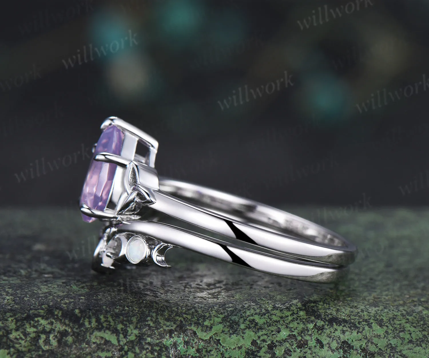 Custom order for Natalie Heard(2pc ring set, sterling silver, ring size 10) sold by Willwork Jewelry product image thumbnail 4