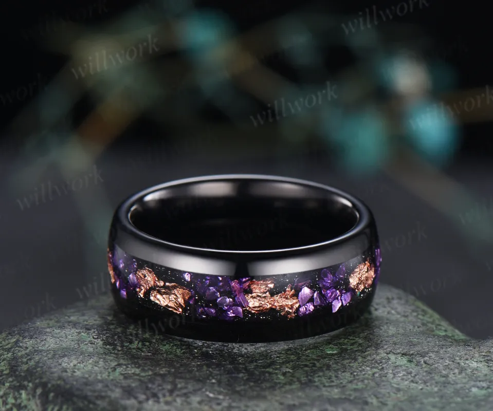 Custom order for Violet Harreld(men's wedding band, size 10) made by Willwork Jewelry