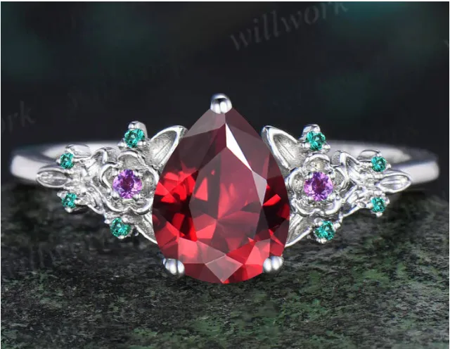 Custom Order for Andy Mock(2pc ring set, 14k white gold &10k white gold, ring size 8.5) sold by Willwork Jewelry
