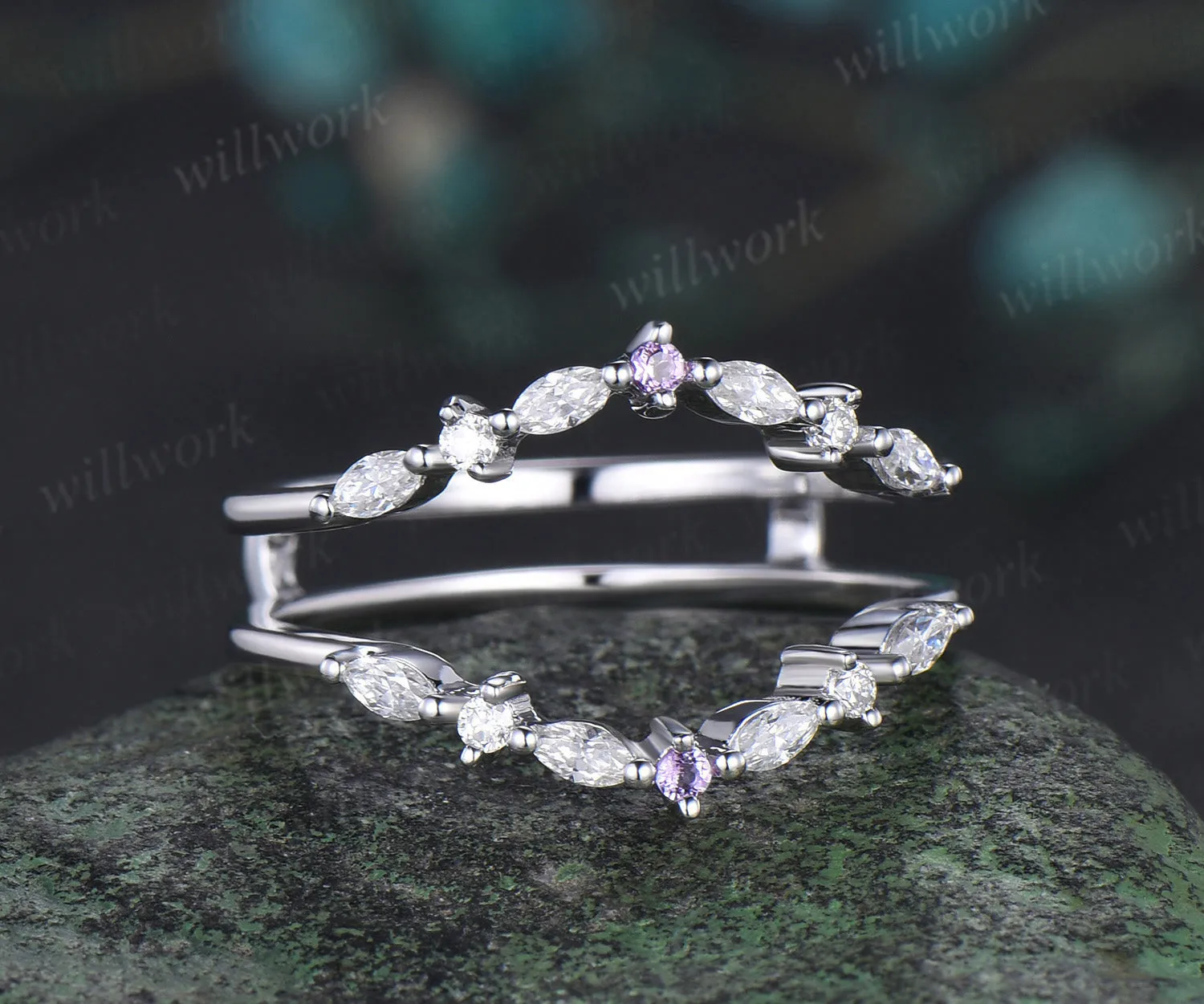 Custom order for Haylee Bocca(1pc wedding band, sterling silver, ring size 7.5) sold by Willwork Jewelry product image thumbnail 3