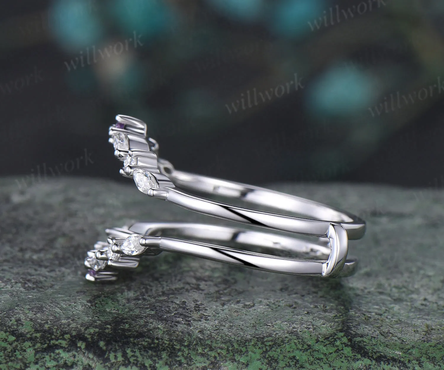 Custom order for Haylee Bocca(1pc wedding band, sterling silver, ring size 7.5) sold by Willwork Jewelry product image thumbnail 4