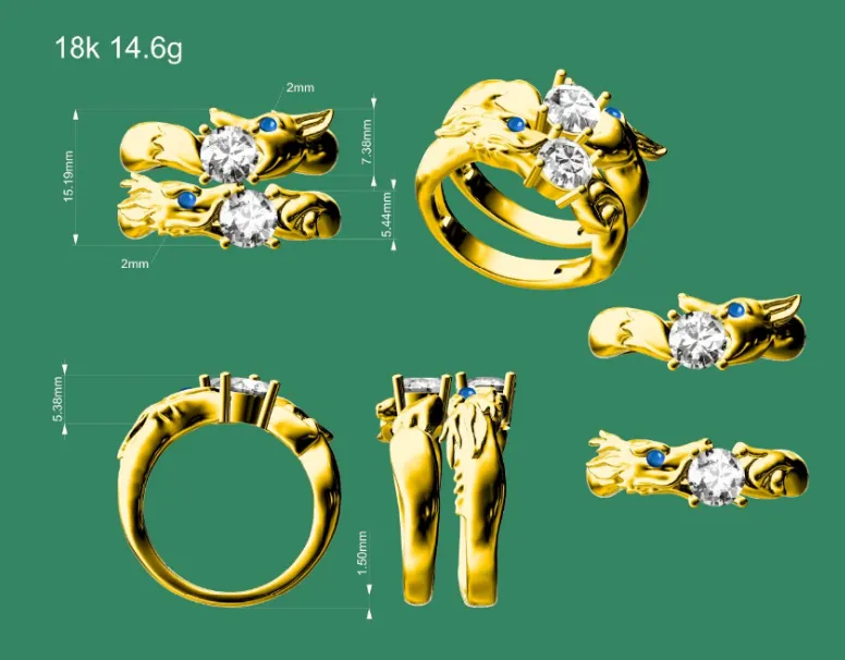 Custom Order for Steven Richards(2pc ring set, ring size 9) sold by Willwork Jewelry