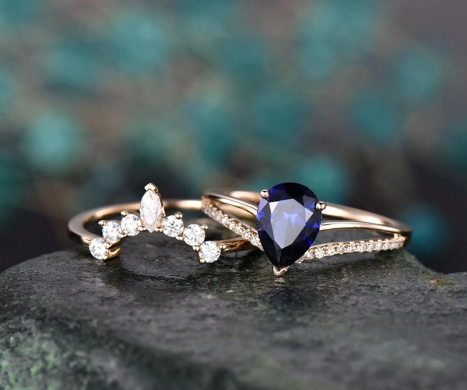 Custom order for Seth Myhre(2pc ring set, 14k rose gold, ring size not provided) sold by Willwork Jewelry product image thumbnail 2