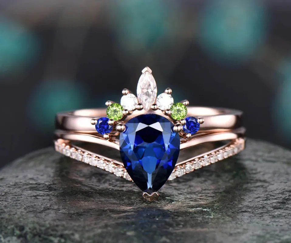 Custom order for Seth Myhre(2pc ring set, 14k rose gold, ring size not provided) made by Willwork Jewelry