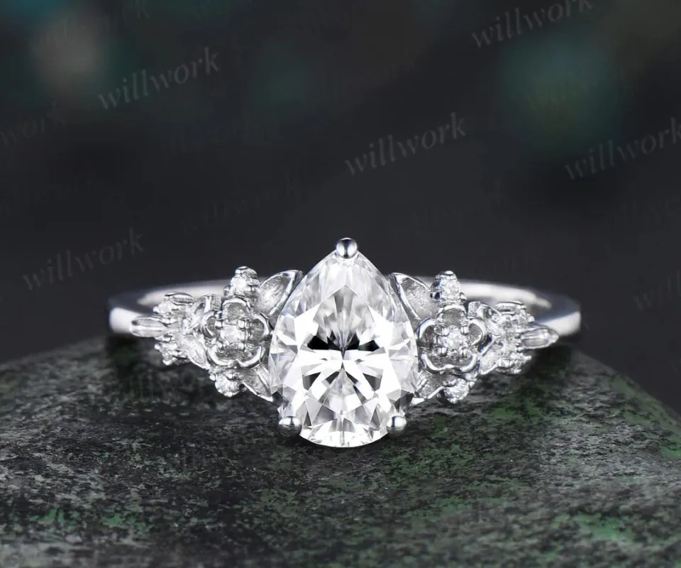 Custom order for Reiley L(1pc engagement ring, 14k white gold, ring size 7) made by Willwork Jewelry