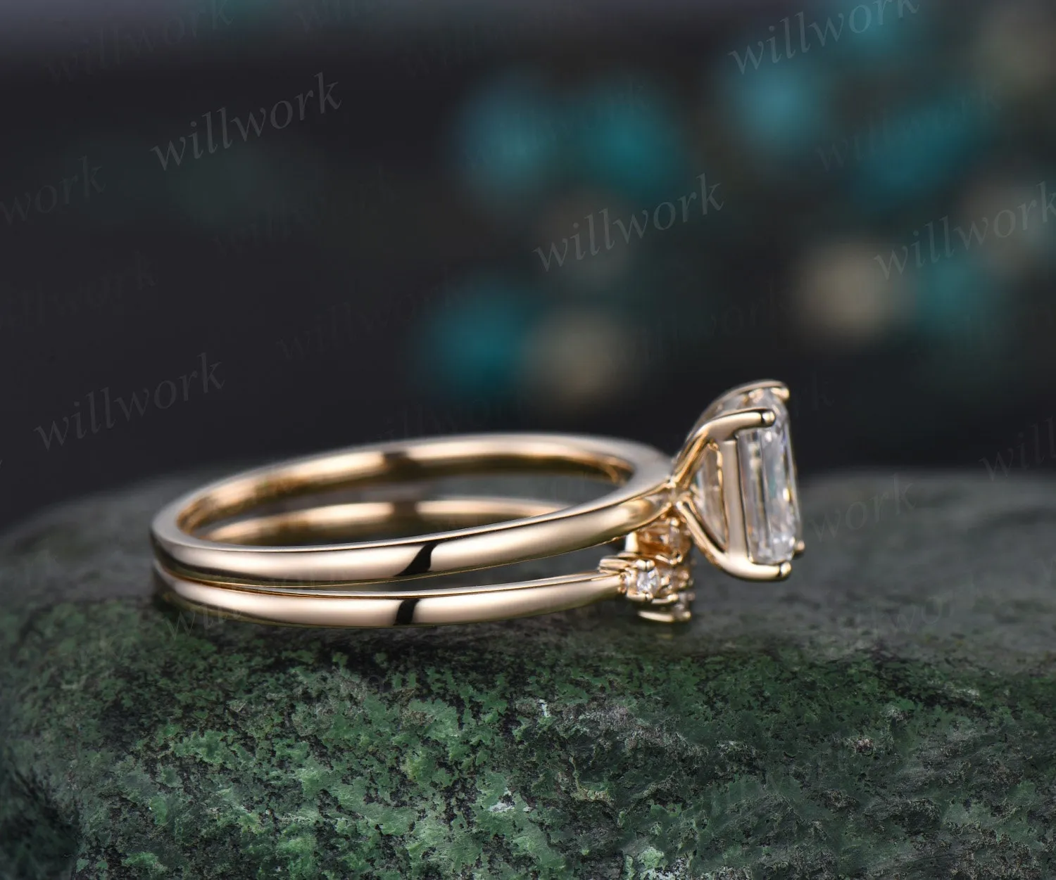 Custom order for Sheila Guerrero(2pc ring set, 925 sterling silver, ring size 3.75) sold by Willwork Jewelry product image thumbnail 4