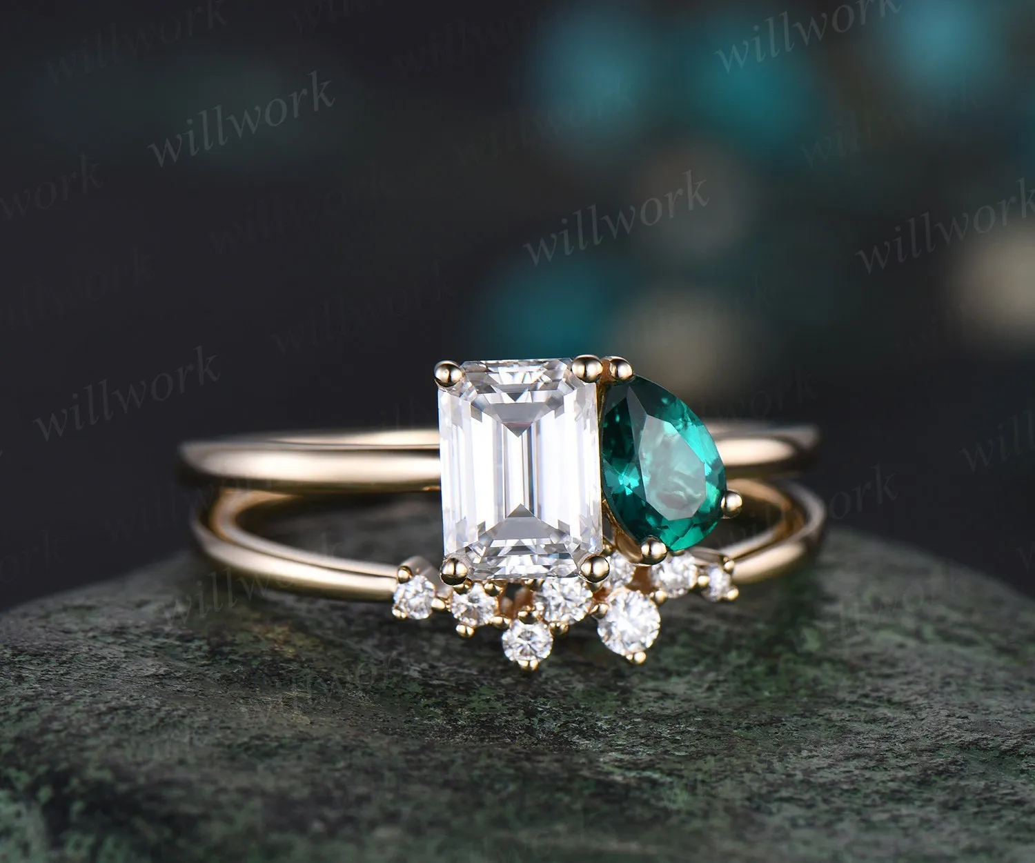 Custom order for Sheila Guerrero(2pc ring set, 925 sterling silver, ring size 3.75) sold by Willwork Jewelry product image thumbnail 2