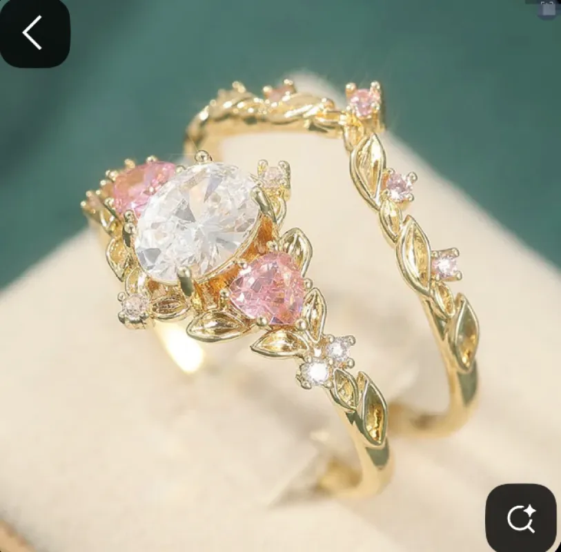 Custom order for Ellie Whitehouse(2pc ring set,10k rose gold, ring size 4.75) made by Willwork Jewelry