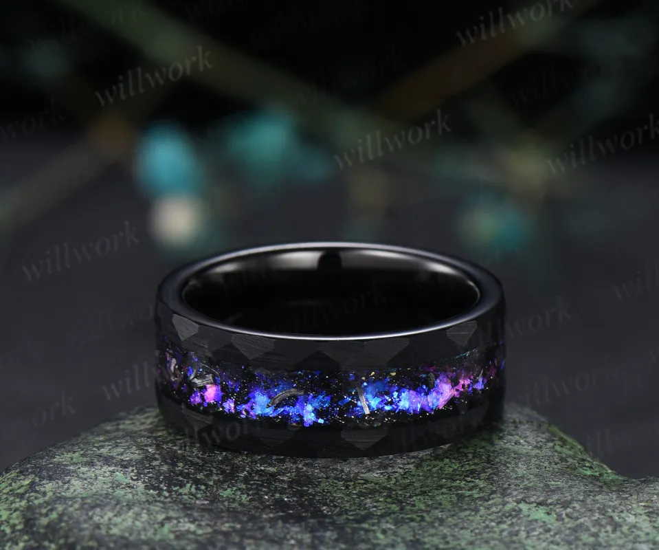 Men's tungsten galaxy nebula for Steven Chung(ring size 7) made by Willwork Jewelry