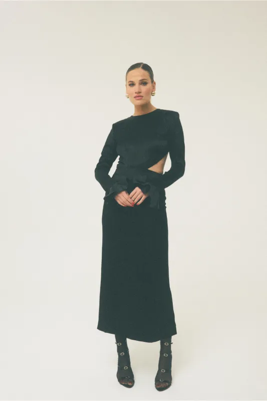 Robe Klyde noir à volants sold by Martin Martin