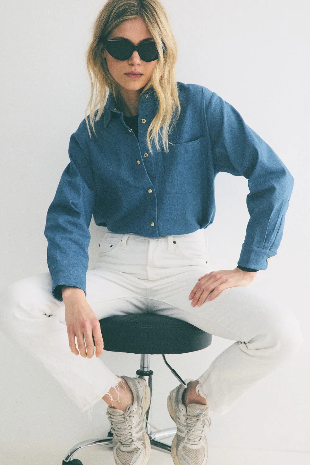 Chemise boy pressions denim sold by Martin Martin product image thumbnail 4