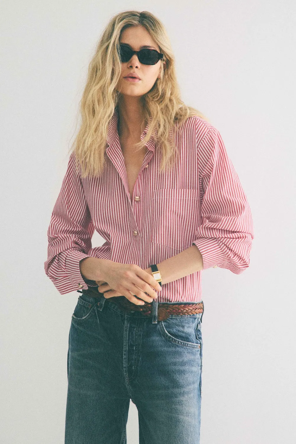 Chemise Boy rayures rouge / blanc sold by Martin Martin