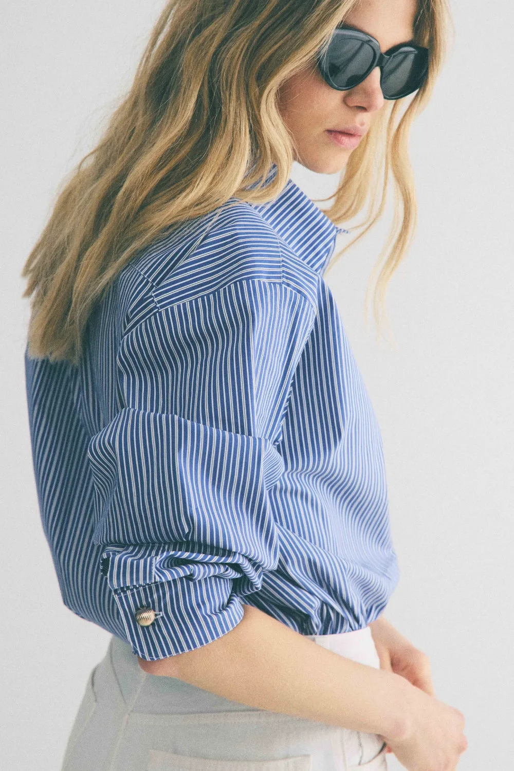 Chemise Boy rayures marine / blanc sold by Martin Martin product image thumbnail 2