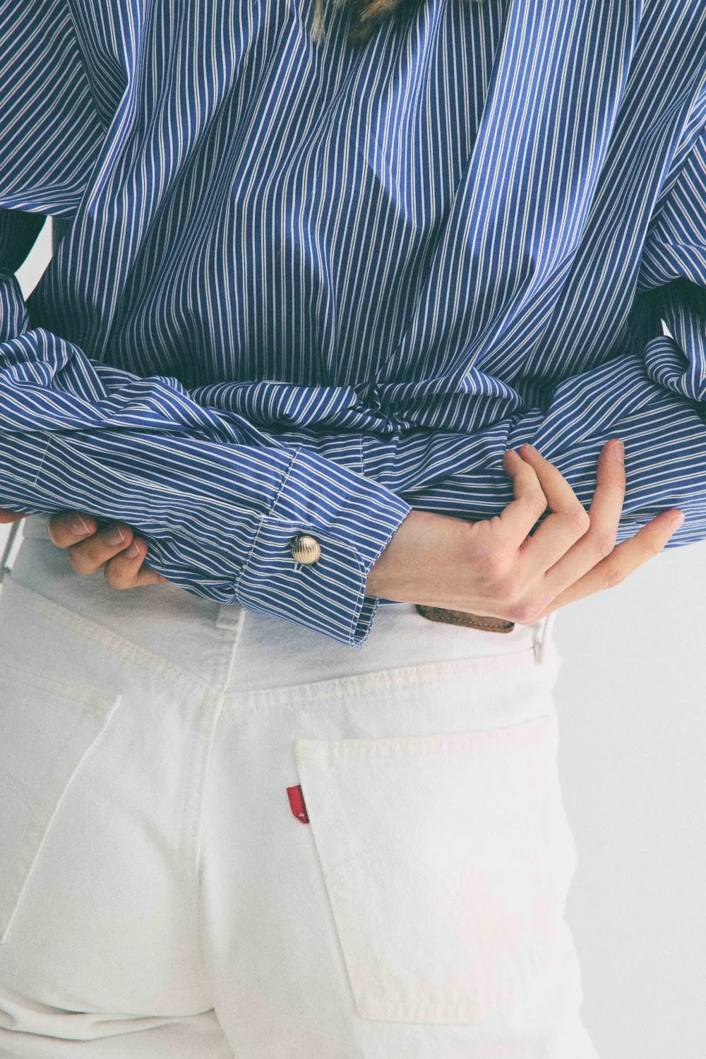 Chemise Boy rayures marine / blanc sold by Martin Martin product image thumbnail 4