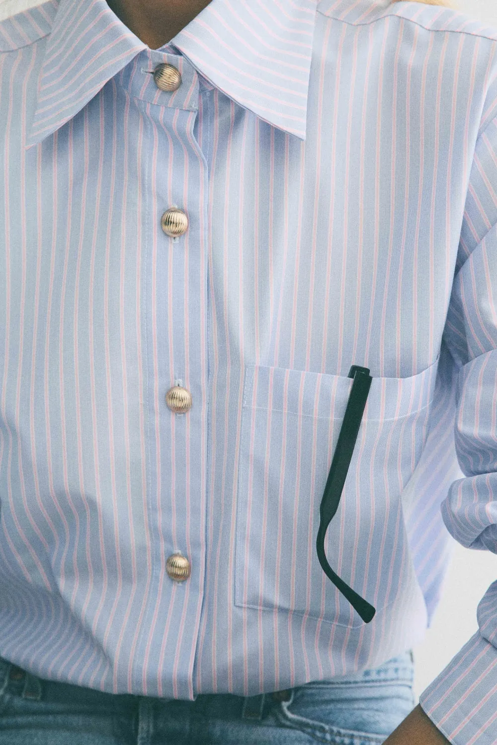 Chemise Boy rayures ciel / rose sold by Martin Martin product image thumbnail 3