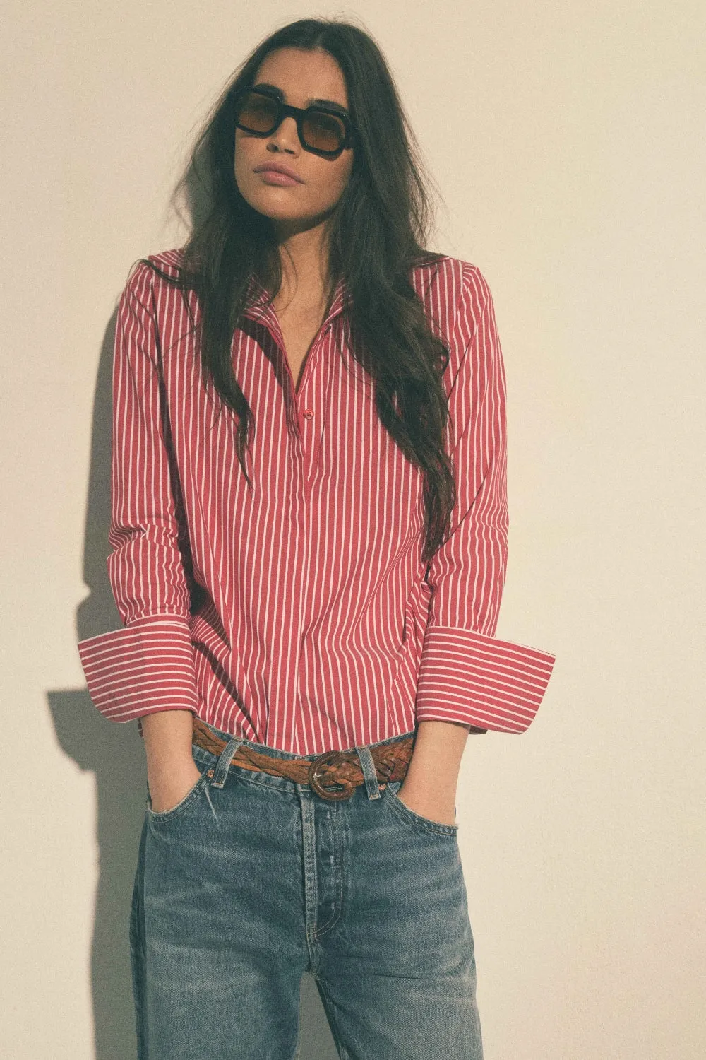 Chemise Agathe rayures rouge et blanc sold by Martin Martin product image thumbnail 2