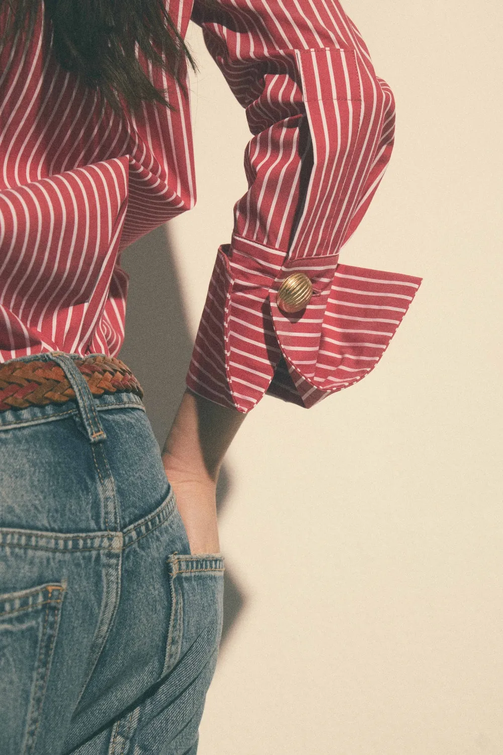 Chemise Agathe rayures rouge et blanc sold by Martin Martin product image thumbnail 4