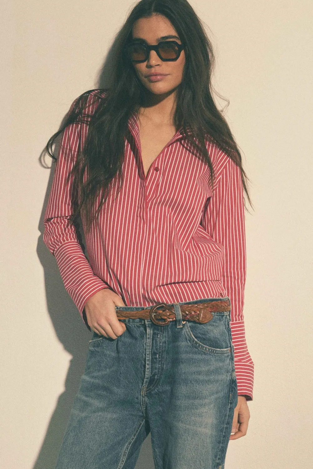 Chemise Agathe rayures rouge et blanc sold by Martin Martin