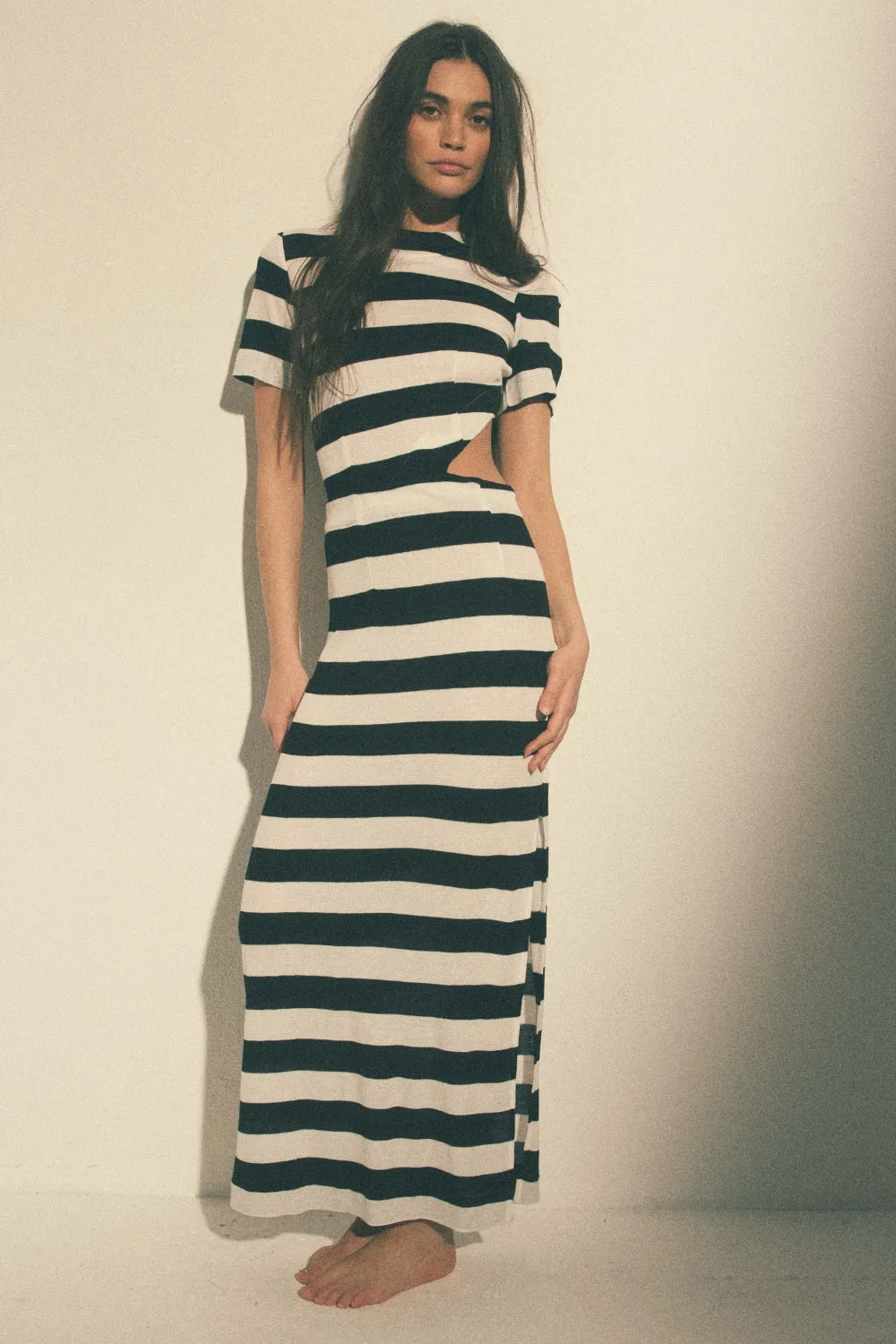 Robe Klyde rayures noir et blanc sold by Martin Martin