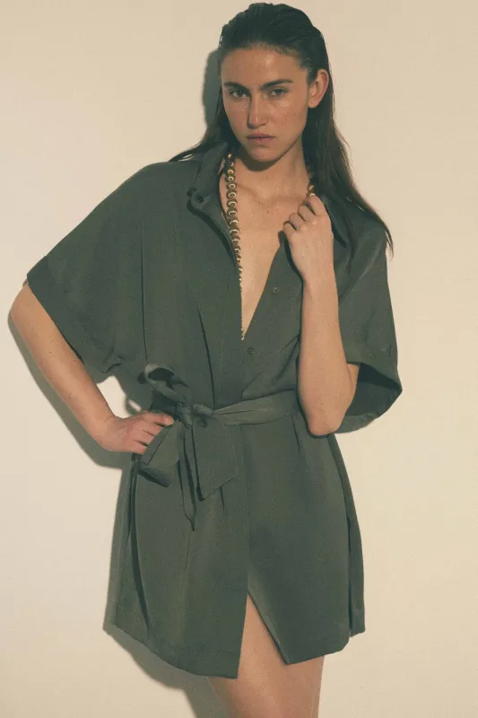 Robe mini-Constance kaki made by Martin Martin