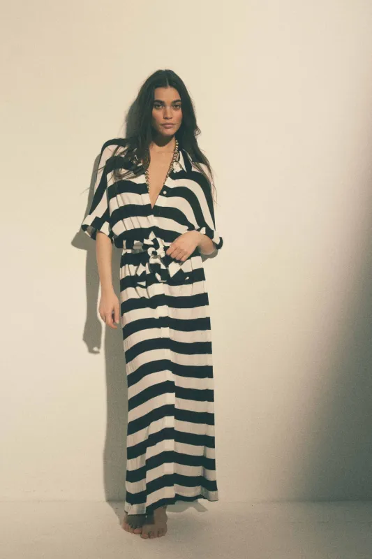 Robe Constance rayures noir et blanc made by Martin Martin