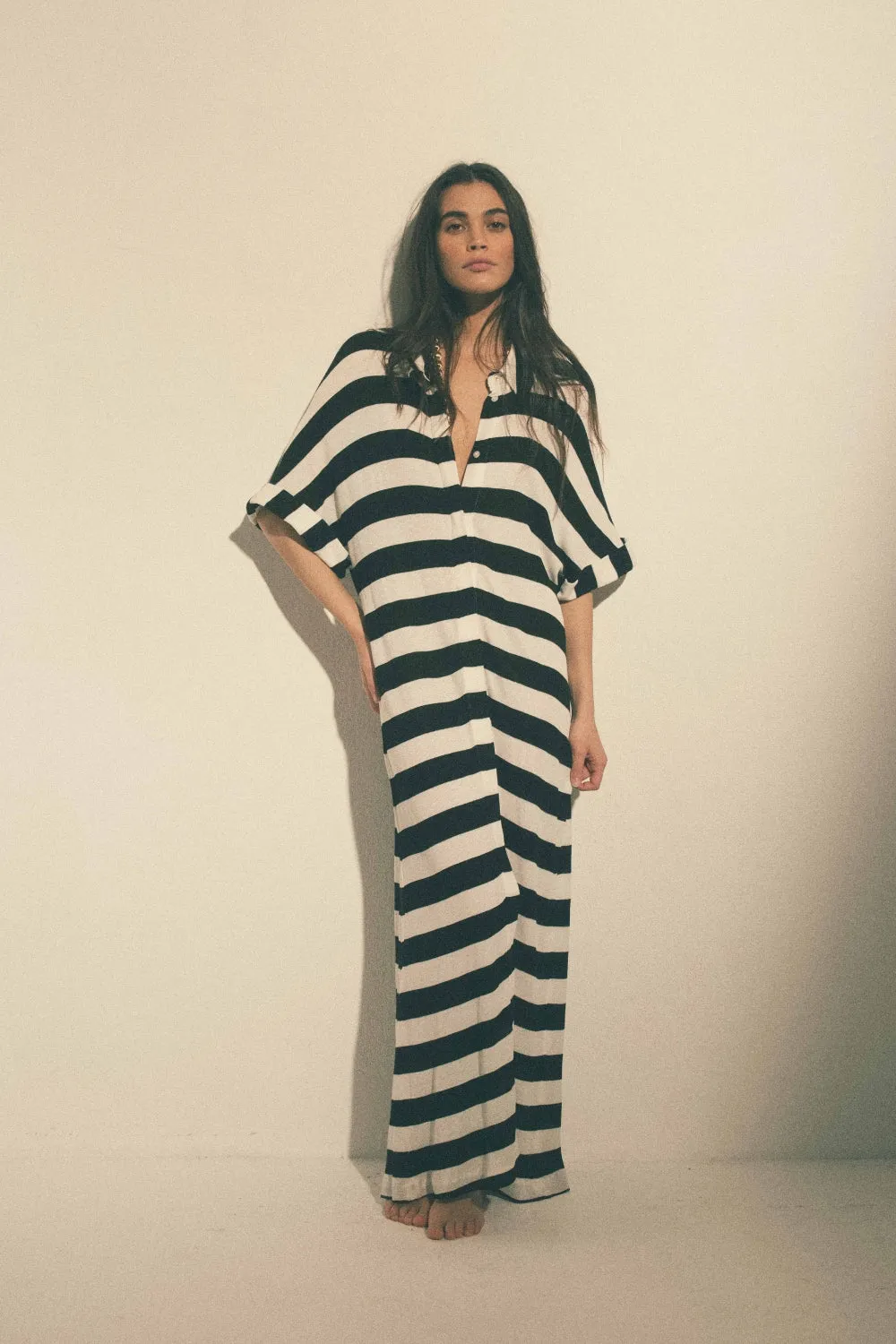 Robe Constance rayures noir et blanc sold by Martin Martin product image thumbnail 3