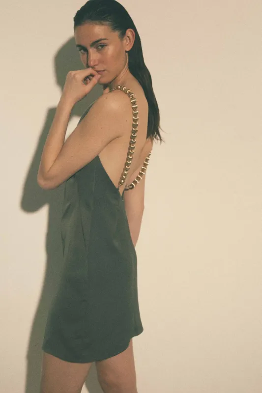 Robe mini Pam kaki made by Martin Martin