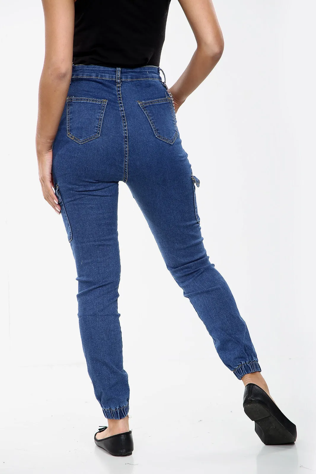 BLUE CARGO Ladies High Waisted Jeans sold by Denimwise product image thumbnail 3