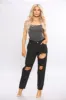 Ripped Denim Black Mom Jeans sold by Denimwise