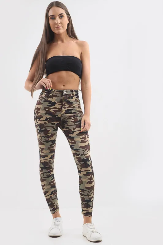 Camouflage Ladies high waisted Plain jean sold by Denimwise