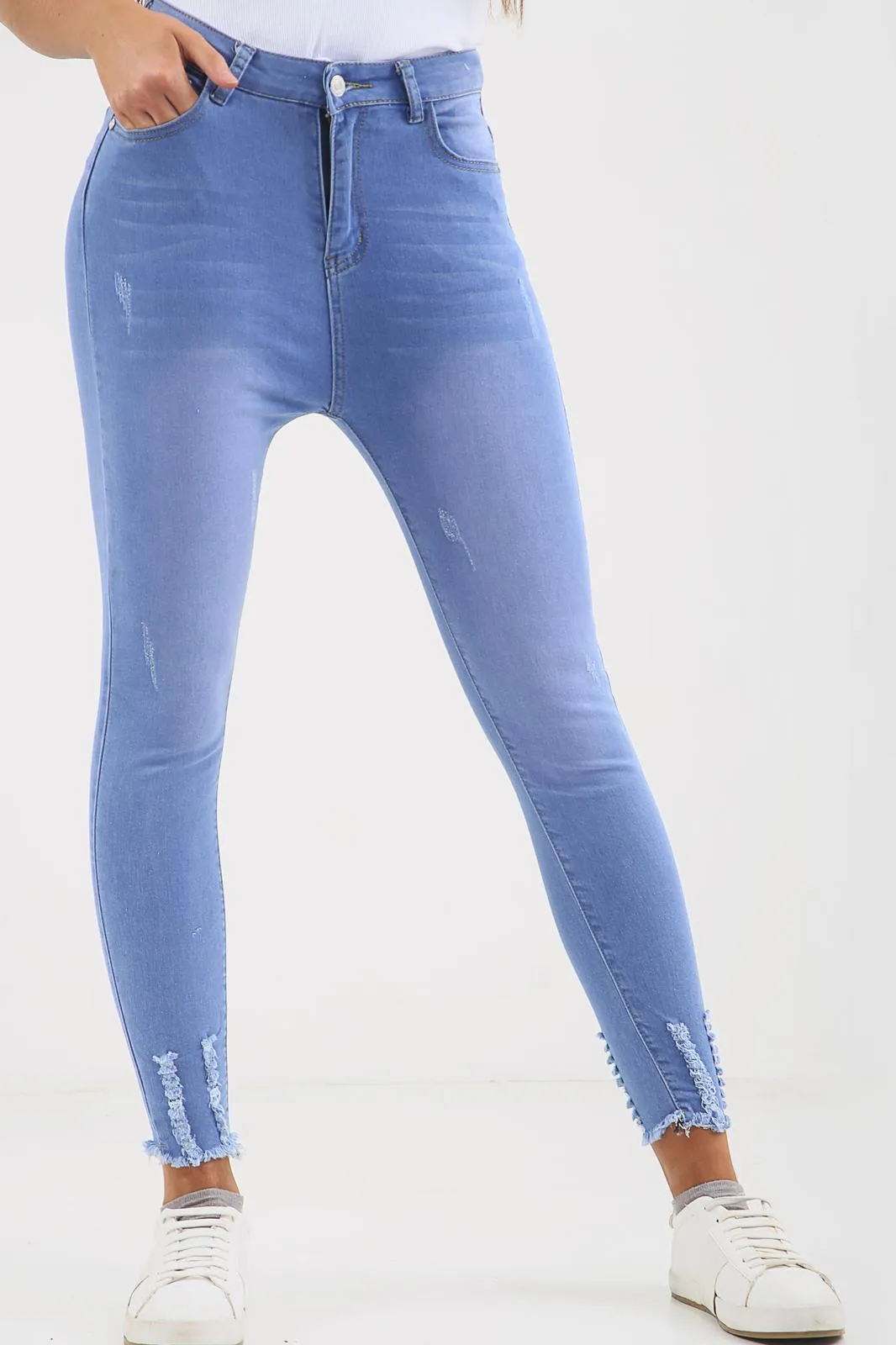 Ladies High waisted light blue Jeans sold by Denimwise product image thumbnail 2