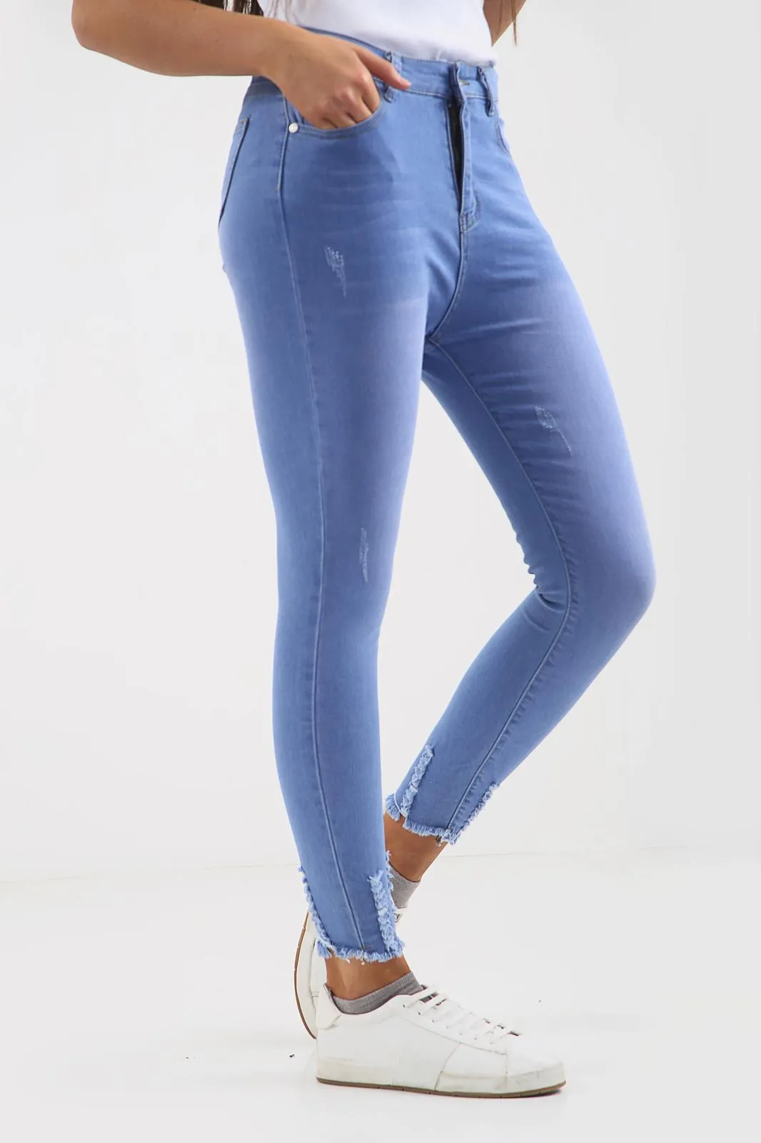 Ladies High waisted light blue Jeans sold by Denimwise product image thumbnail 3