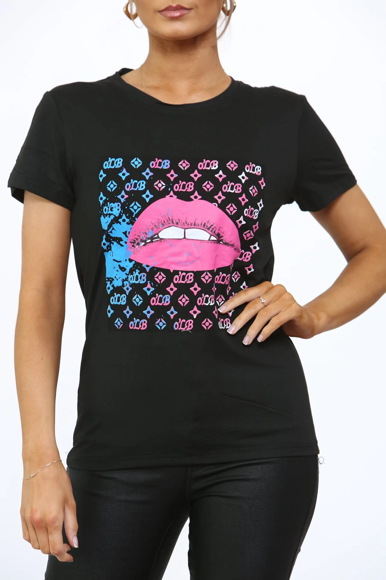 'LIP ' PRINT T-SHIRT sold by Denimwise product image thumbnail 4