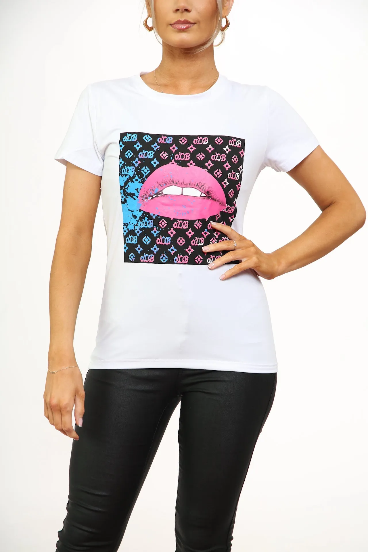 'LIP ' PRINT T-SHIRT sold by Denimwise product image thumbnail 2