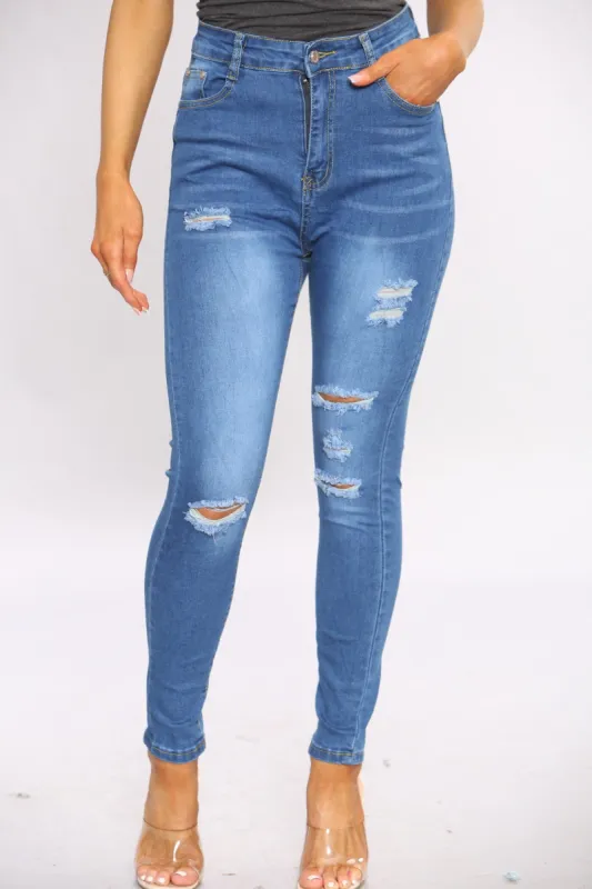 High Waisted Super Stretch Skinny Jeans sold by Denimwise