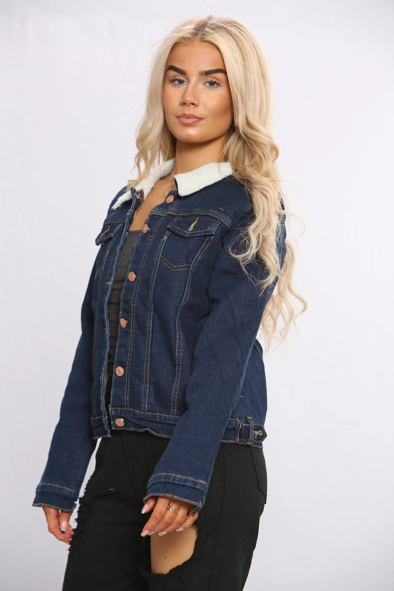 Dark Blue Denim Jacket sold by Denimwise