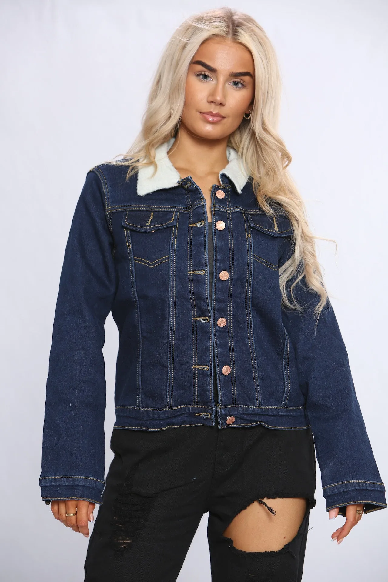 Dark Blue Denim Jacket sold by Denimwise product image thumbnail 2