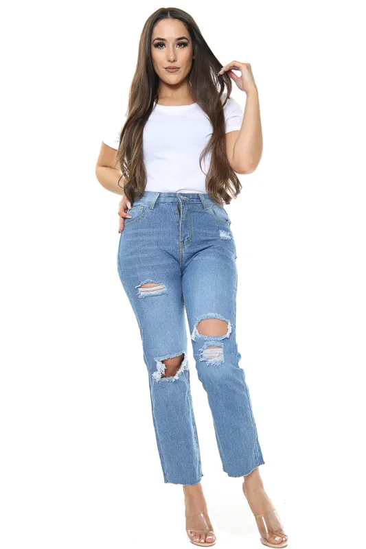 Blue Boyfriend Jeans sold by Denimwise