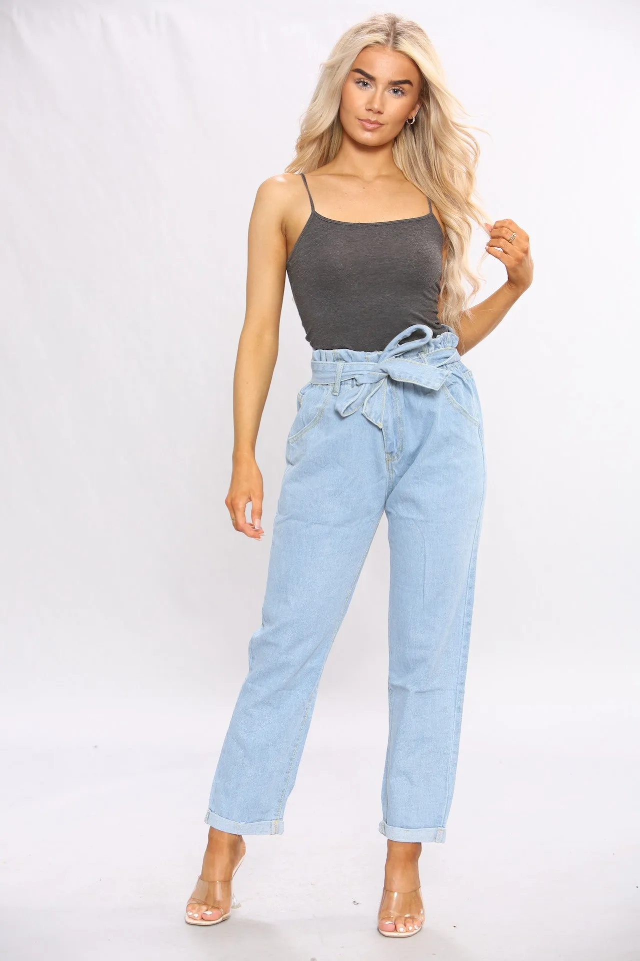 Paperbag Wide Leg Jeans In light Blue sold by Denimwise product image thumbnail 2