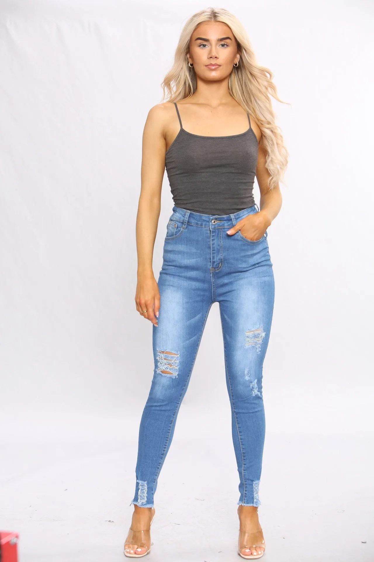 Denim Ripped Skinny Jeans sold by Denimwise product image thumbnail 2
