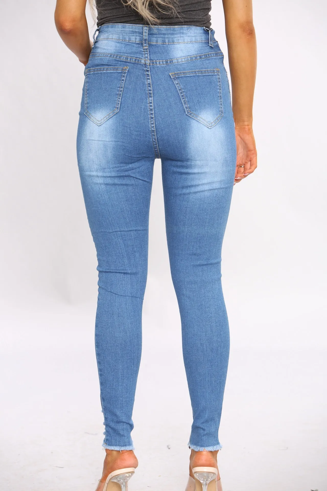 Denim Ripped Skinny Jeans sold by Denimwise product image thumbnail 4
