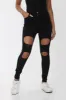 BLACK RIPPED Ladies High Waisted Jeans sold by Denimwise