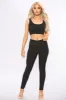 Black Knotted Waffle Sports Leggings sold by Denimwise